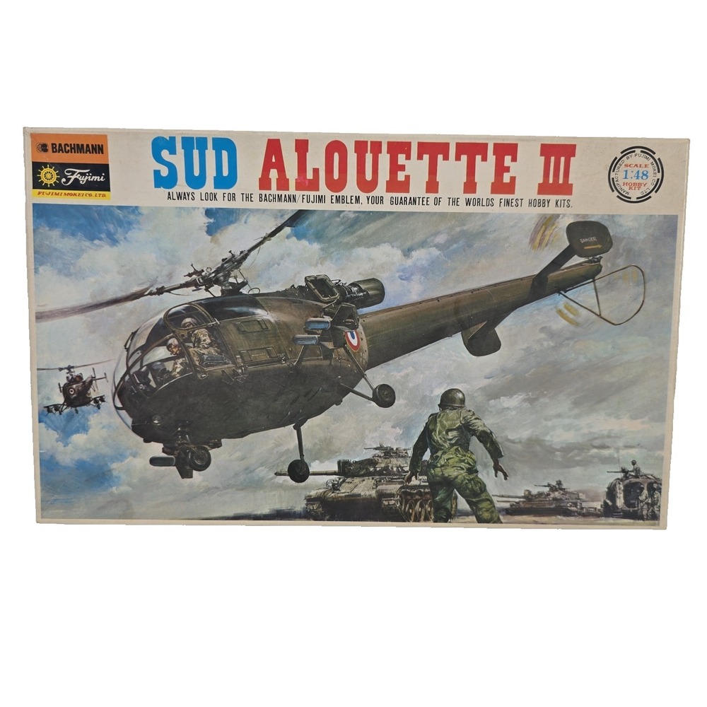 Vintage Fujimi SUD Alouette III 1/48 NEW Model Kit 0744-170 NEW Open Sealed Part